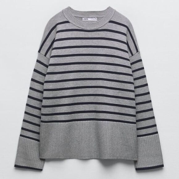 Zara Striped Knit Sweater New - Picture 9 of 11